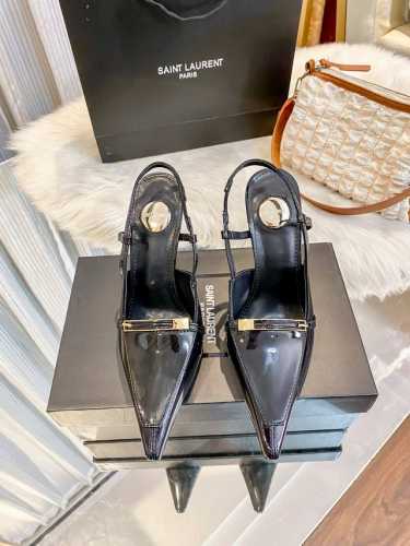 橙子出厂价 Saint Laurent 圣罗兰 Ysl新款尖头高跟凉鞋 高跟鞋 细跟单鞋 材质 漆皮 跟高 8Cm、10Cm 码数 34-40