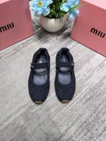 橙子出厂价p miumiu 缪缪 春夏新款 一字带平底鞋 芭蕾舞鞋 平底单鞋 真皮版本 码数 35-40