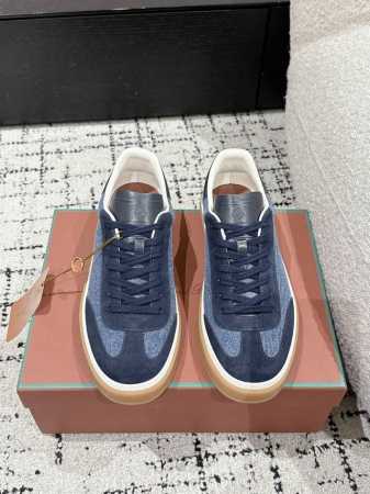 情侣款 顶级版本 Loro piana 25 最新 Tennis Walk系列 德训鞋 休闲 鞋 原版购入开发 做货 这款新款绒面革网采用超低帮设计，适合全年穿 - 点击图像关闭