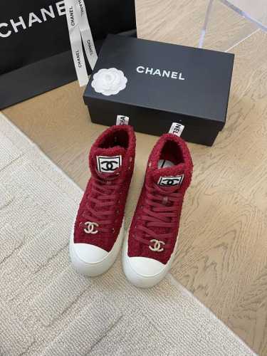 Chanel 新品饼干大头鞋高低帮 顶级版本！对版尼龙毛织面料 原版一致耐磨发泡底 码数：35-41 定制不退不换