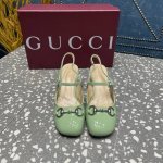 g家新款 Gucc马衔扣后系带凉鞋粗跟漆皮玛丽珍单鞋凉鞋 顶级版本、 原版1:1复制 ①鞋面：牛漆皮 ②内里 垫脚：羊皮 ③鞋底：真皮大底 ④跟高：5.5Cm
