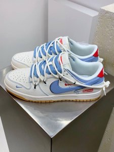 Z#Nike Sb Dunk Low X Supreme 白蓝红三小钩绑带满天星 纯原大厂出品 极力推荐 原装头层材料 独家版型蒸餾加工 帶來的是更好的视觉和脚