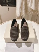 出厂价p 独家款 市场最高品质 Brunello Cucinelli Bc平底单鞋材质：进口拉菲草／羊皮 纯手工串联珠链流苏配饰。专柜原版注塑真皮大底 码数：3