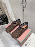顶级版本 Loro piana Lp针织网面平底芭蕾舞鞋 新品发售毛鞋｜鞋面采用 编制网纹制作工艺｜一比一复原专柜套包工艺，舒适，大方，轻便，百搭的一款平底芭蕾