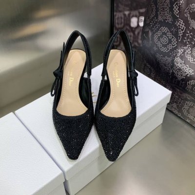 工厂p价p J'adior织带女鞋 Dior 迪奥 春夏走秀新款水晶鞋 Bling...Bling... Cd明星同款水钻蝴蝶结方头字母Logo刺绣高跟凉鞋 市