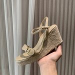25Ss新款Chane*小香草编麻绳凉鞋 一双有品味的凉鞋 穿上随意又高级满满 夏日必备凉拖鞋 鞋面 小羊皮 内里 羊皮内里 鞋底 原版橡胶鞋底 麻绳 码数 3