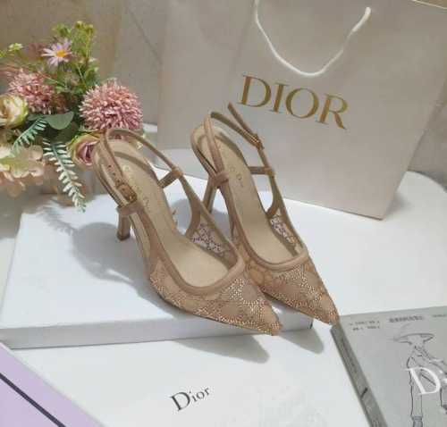皮底 ，橡胶220J‘ADIOR织带后空凉鞋 迪奥 Dior 春夏最新色Quake Oblique 提花刺绣字母logo高跟蝴蝶结拼色女鞋 市场顶级高端版本 材