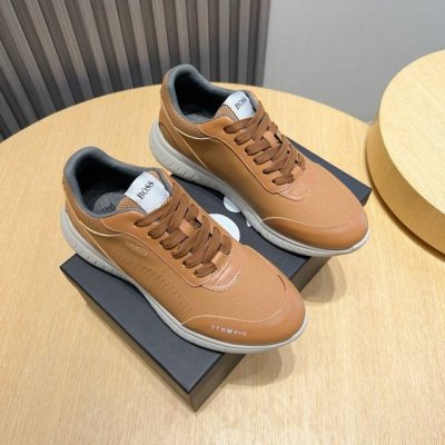 工厂P Boss 新款男仕运动鞋 知名运动品牌新款隆重上市 以奢华高端设计出货 鞋面原版皮革制作 羊皮垫脚 叠层设计鞋面线条感层次分明，轻质橡胶大底。轻奢风格，