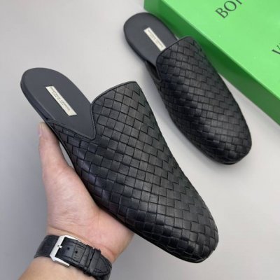 批实价 P Bv宝缇嘉男鞋 春夏款半拖懒人鞋 进口打蜡头层牛皮+水染牛皮内里 高品质 出行必备单品！意大利皮革工艺手工编织制造！！！超柔软大底 专柜同步，原版1