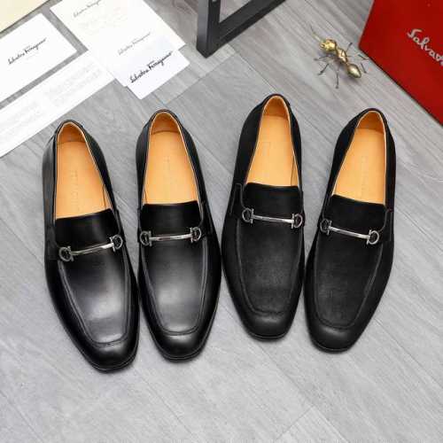 商品商标：Ferragamo 菲拉格慕 ] 商务套脚皮鞋 正码码数: 39-45 商品材料：精选 优质荔纹磨砂牛皮鞋面 牛皮内里 原版大底