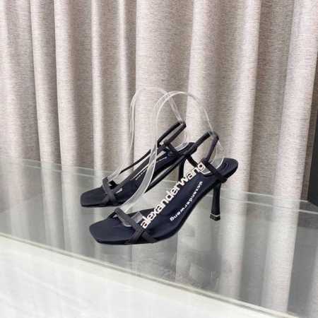 380 大王 新款！Alexander Wang亚历山大王高跟鞋女士奢侈品Alexande* Wang原版1:1的材料 凹凸感带按摩的鞋垫配上注胶 Logo - 点击图像关闭