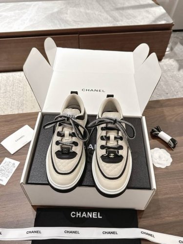 配高端飞机盒包装 女码35-39 40定做 Chane＊L 25C春夏新款运动鞋 官网同步上 专柜断货王 各大博主社交日推款，这季新款简直闭眼入，上脚狂好看，率