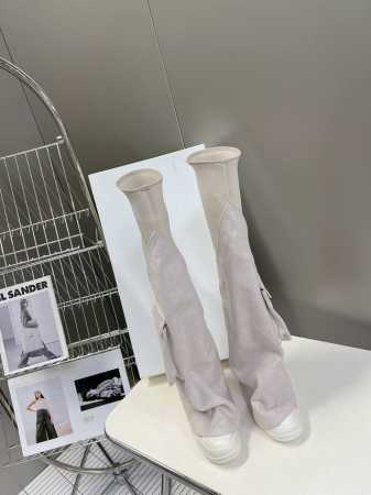 顶级版本 Rick Owens2023新款口袋筒靴双裤管靴象腿靴连身裤拼接长靴 两个字：显高 ，上脚巨显腿细，特别适合搭配各种小短裙，将辣妹的辣度发挥到极致辣妹 - 点击图像关闭
