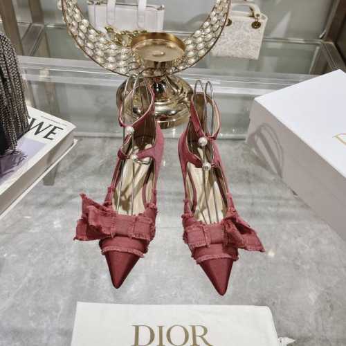 出厂 流苏织带女鞋 Dior 迪奥 2024秋季走秀新款adiorble女鞋 Cd明星同款时尚流苏蝴蝶结尖头珍珠字母logo五金扣平底凉鞋鞋市面顶级高端版本 原