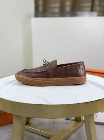 工厂P价P Hermes 爱马仕 -高端品质 原单 -鞋面：小牛皮、激光打孔品牌图腾工艺、鞋口松紧伸缩带、鞋舌丝印品牌Logo -内里：进口牛皮 -大底：超轻T - 点击图像关闭