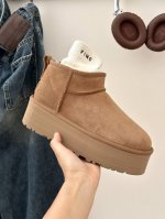 UGG厚底迷你雪地靴 隆丰原厂A级皮毛一体 原厂高弹大底 时髦又百搭，重点显腿长 size：35-40