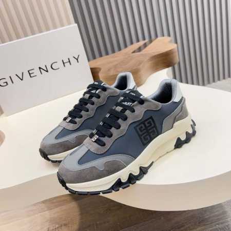 gv *Y 全新Giv 1男士厚底增高休闲运动鞋 鞋面高品质小牛皮拼接透气布面制成 上脚效果帅气有型 增高4Cm 提升气场 鞋身撞色拼接设计 饰有4G Logo - 点击图像关闭