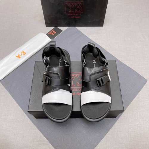 新款 Y-3 最新時尚男装凉鞋..鞋面選用进口弹力布 柔软舒适上脚、踮脚是沙丁面绒防滑、对比专柜一模一样做出、精心制作，原版开模，。凸显高端贵气，，橡膠耐磨pu