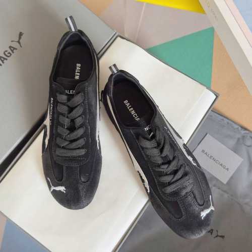 顶级版本：女款 巴黎世家Balenciaga × 彪马Puma 联名款Ultrasoft Speedcat 德训鞋 休闲 运动鞋 足球鞋 原版购入开发 做货 这