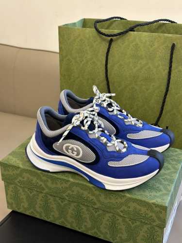 顶级版本 Gucci fw24 new arrival～ gucci run 情侣款跑鞋新品 鞋型的线条感以及不同材质和颜色的配搭，简直可以登上年度跑鞋top3
