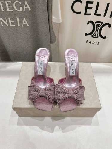 高版本出厂 Jimmy Choo*｜Jc 吉米周2025Ss新款简约小猫跟蝴蝶结凉鞋高跟鞋 原版套楦，完美的线条，简约大气上脚显气质粗跟舒适百搭，还能拉长双腿显