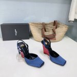 高品质出厂 ！小众潮牌Saint Laurent Ysl圣罗兰坡跟鱼嘴后空凉鞋！ Ysl姐姐的美丽尤物高跟鞋 又是人间Rose同款的小方头 高跟鞋化很好修饰脚型