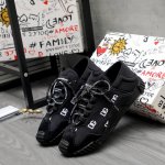 商品商标：Dg 杜嘉班纳 情侣款休闲鞋 正码码数: 35-46 商品材料：精选磨砂牛皮拼接透气布鞋面 牛皮鞋墊 原版大底