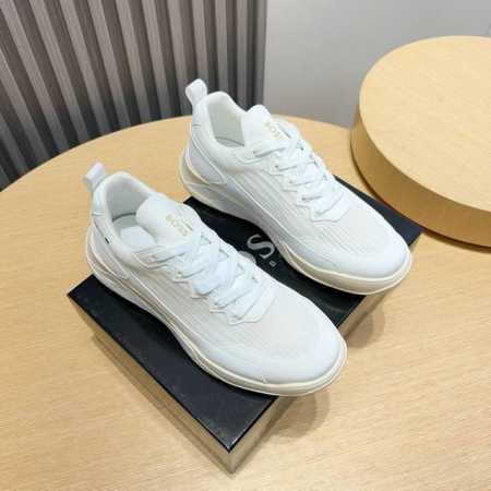 工厂P Boss 新款男仕运动鞋 知名运动品牌新款隆重上市 以奢华高端设计出货 鞋面选用原版皮革透气布料制成 羊皮垫脚 轻质橡胶大底。轻奢风格，鞋面透气不闷脚， - 点击图像关闭