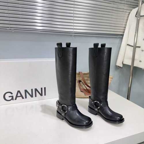高品质出厂矮靴 ！中靴 ！高靴 ！小众潮牌Ganni as 秋冬新款复古环扣带方头粗跟短靴长靴系列！ 复古风多了一丝野性 自带狂野的雅痞风和潇洒的气质 鞋型完美
