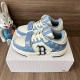 顶级版本Mlb Chunky Liner Classic Monogram防滑耐磨中帮板鞋男女同款蓝白。 码数：35-45码 编码: 3Asxcdn3N-43B
