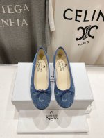 高版本出厂390 Marine Serre X Repetto 25Ss全新联名款月牙印花浅口玛丽珍芭蕾舞鞋单鞋 鞋头和鞋垫里面都印了月亮的标志！上脚脚感舒适显
