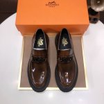 工厂P批 爱马仕 Hermes 高端牛里 新款 Hermes 顶级版本 经典休闲皮鞋！选用进口原版牛皮，内里头层舒适牛皮内里！原版耐磨橡胶发泡大底！高品质精品！