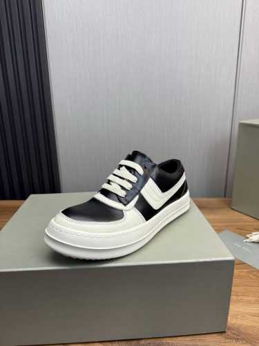 工厂p价 瑞克-欧文斯 Rick Owens 时尚休闲板鞋 官网热门单品 极简主义的色彩运用与用心剪 经典百搭首选 版型超正 鞋面结合进口原版材料牛皮 柔软舒适