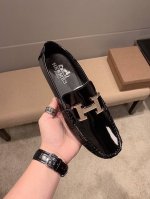 实价 ，品牌爱马仕，官方旗舰店新款高端爱马仕休闲商务豆豆鞋，爱马仕在众多品牌中始终是品牌中的效效者，爱马仕亮丽一夏，鞋面进口头层意大利高端定制漆皮，意大利羊皮内
