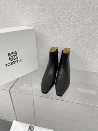 猫跟 短靴 Totême 法式浪漫 极简短靴 黑色 牛皮 北欧简约设计 轻奢品牌 面料选用头层牛皮牛皮高端 舒适 内里选用牛皮内里 搭配弹力橡筋 简约设计 大底 - 点击图像关闭