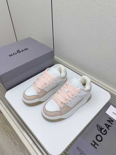 出厂女 高版本 Hogan 复古运动系列；情侣款老爹鞋，跑鞋，网球鞋，运动鞋 运动，时尚，轻便，透气，当季官宣推荐款，网红播主也在穿它，小红书种草款 老爹鞋拼接