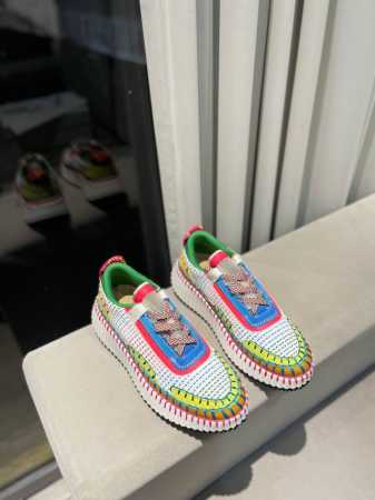 2044春夏chloe 克洛伊nama Sneaker彩虹系列运动鞋、容祖儿和孙怡宋茜明星同款、原材料是可再生物料制作、全手工缝马克线、肉眼可见皆是手工制造、环 - 点击图像关闭