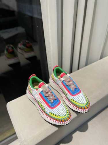 2044春夏chloe 克洛伊nama Sneaker彩虹系列运动鞋、容祖儿和孙怡宋茜明星同款、原材料是可再生物料制作、全手工缝马克线、肉眼可见皆是手工制造、环