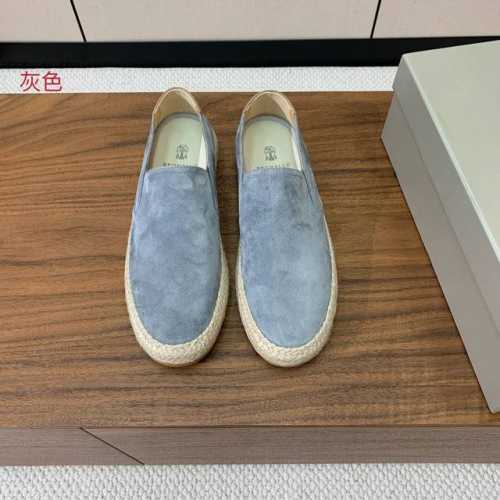 BRUNELL* CUCINELL* 男款渔夫鞋。简约时尚。鞋面羊京，牛皮内里，高密度弹力乳胶 可拆卸独立高弹力乳胶鞋垫 原版大底。 码数：39-46 39、4