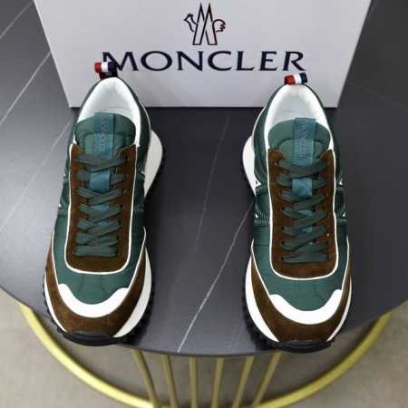 Moncler蒙口 男鞋运动鞋,进口牛皮面、氯丁橡胶 各种材质拼接打造，鞋面采用鞋带和橡胶嵌件设计，后跟Moncler标志，大底采用TPU+橡胶+高弹橡胶发泡组 - 点击图像关闭