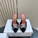 顶级版本360 Amina Muaddi 蝴蝶结闪钻绝美高跟凉鞋 正品1:1 复刻 顶级品质 购买原版 开发 太阳花水钻扣 开模定制 历尽2个月才出来效果 Am