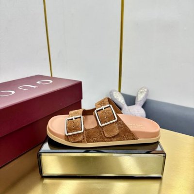 2025夏季新款Gucci高端精品 古驰早春系列饰双排皮带搭扣沙滩凉鞋轻便套脚休闲拖鞋顶级代购品质 原版1:1复刻 毎个细节皆经过精心打磨细腻制作.可与Zg对比