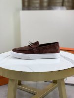 工厂P价P Hermes 爱马仕 -高端品质 原单 -鞋面：小牛皮、激光打孔品牌图腾工艺、鞋口松紧伸缩带、鞋舌丝印品牌Logo -内里：进口牛皮 -大底：超轻T