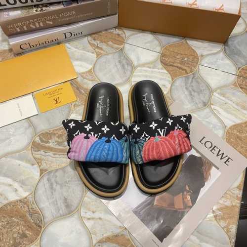 出厂 Louis Vuitton 路易威登 初夏专柜 官网同步 独家首发 Lv 南瓜 向日葵系列 面包拖 T台走秀款 小红书新潮穿搭 原版开模 代购版本 垫脚羊