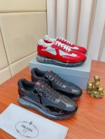 价 高端品质 prada 高品质 爆款 普拉达男士休闲鞋潮流爆款 鞋面原版开模材质 透气网布 牛皮皮乳胶垫脚 上脚非常舒服 原版开模气垫大底 码数 38-44码