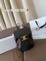 Celine 赛琳Triomphe 凯旋门老花双肩包Lisa同款 将复古元素与一向拿手的利落线条 尺寸18*23 折叠盒