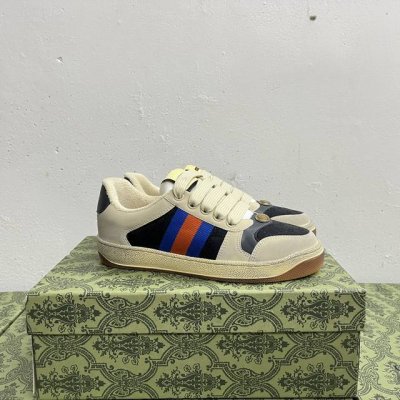 橙子出厂价p 跑量主推款 Gucci 古驰小脏鞋系列 经典原型复古百搭做旧老爹板鞋 复古学院风 怀旧版 原装意大利进口 全套包装 广东代工出品 原档原标原盒 随