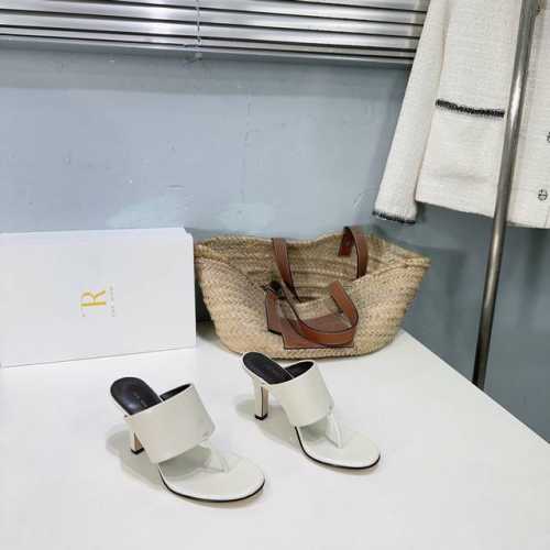 高品质出厂 ！小众潮牌The Row 25夏季新款小众极简真皮夹趾凉鞋平底、高跟人字拖鞋！ 原单品质版，购入Zp一致做货，整双鞋子从皮料、鞋底、格位楦型，都绝对
