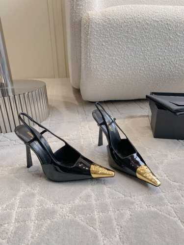 出厂价 SAINT LAUREN* YSL 杨树林新款金属头高跟鞋 小姐姐的美丽尤物高跟鞋 优雅迷人性感 女人味十足 鞋面牛皮 内里垫脚羊皮 意大利真皮大底 跟