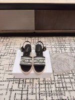 代购级 Dior 迪奥 25Ss 春夏新款 Ivieta Dway 渔夫凉鞋 Cd字母Logo立体刺绣厚底圆头露趾拖鞋 原版开发市面顶级版本，脚感柔软细腻，舒适